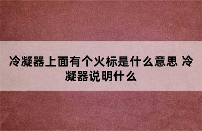 冷凝器上面有个火标是什么意思 冷凝器说明什么